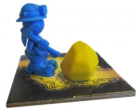 Blue Miner and Gold Nugget